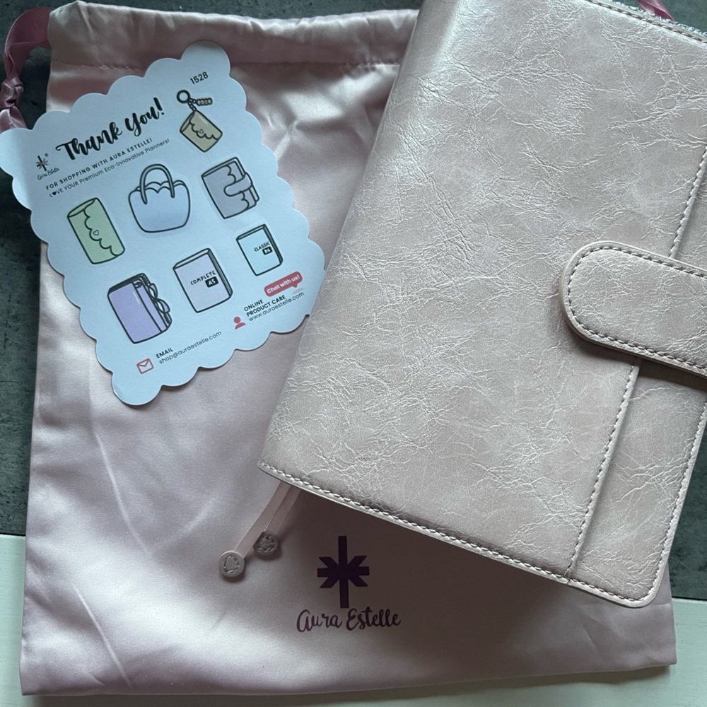 Aura Estelle Airy B6 Perfect Fit Planner Cover in Dewy Pink